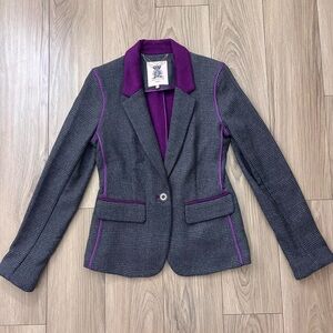 Juicy Couture Charcoal and Plum Blazer